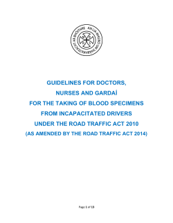 Guidelines Doctors/Nurses, Garda&iacute;