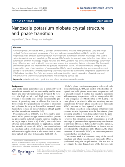 Nanoscale potassium niobate crystal structure and