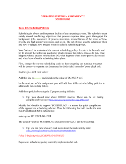 OPERATING SYSTEMS &ndash; ASSIGNMENT 2 SCHEDULING Task 1