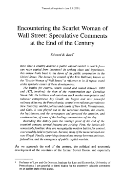 Encountering the Scarlet Woman of Wall Street: Speculative