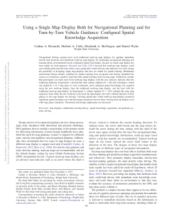 Using a Single Map Display Both for Navigational Planning and for