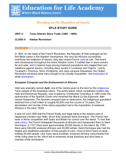 Haitian Revolution Study Guide EFLA