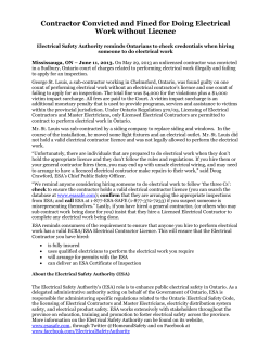 Contractor Convicted and Fined for Doing Electrical Work without