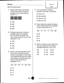 Mark the best answer. 1. Mateo used place