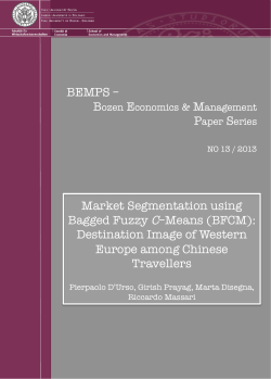 BEMPS &ndash; Market Segmentation using Bagged Fuzzy C&ndash;Means