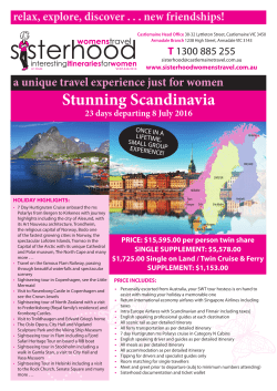 Stunning Scandinavia - Sisterhood Womens Travel