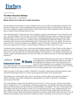 The Most Influential Athletes - E