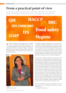 From a practical point of view - Baking and Biscuit International