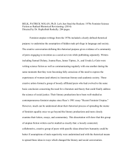 Let`s just steal the rockets: 1970s feminist science