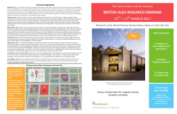 BRITISH ISLES RESEARCH SEMINAR