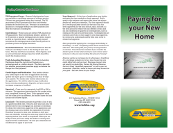 Paying for your New Home - Brown County Home Builders Association