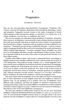 Pragmatics