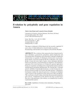 Evolution by polyploidy and gene regulation in anura - Funpec-RP