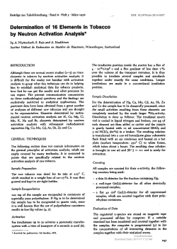 Determination of 16 Elements in Tobacco by Neutron