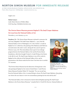 The Norton Simon Museum presents Raphael`s The Small Cowper