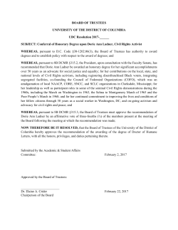 Conferral of Honorary Degree Upon Dorey Ann Ladner