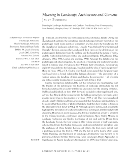 Meaning in Landscape Architecture and Gardens