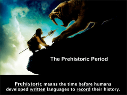 The Prehistoric Period