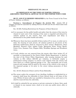 Parking Ban/Snow Removal