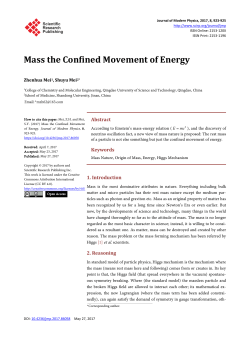 Mass the Confined Movement of Energy