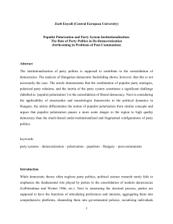 Populist Polarization and Party System Institutionalization