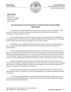 Teen Sentenced to Youth Corrections in Commerce City Crash that