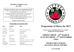 latest show programme