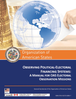 Observing Political-Electoral Financing Systems: A Manual for OAS