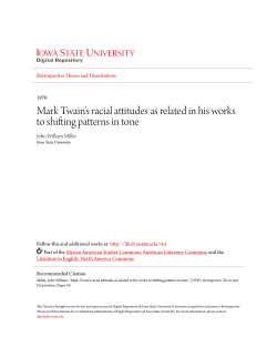 Mark Twain`s racial attitudes as related in his works to shifting
