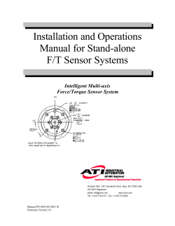 ATi Force Torque Sensor Manual