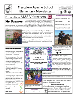 Mescalero Apache School Elementary Newsletter
