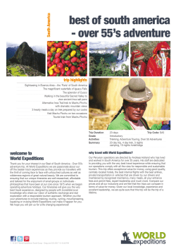 best of south america ‑ over 55`s adventure