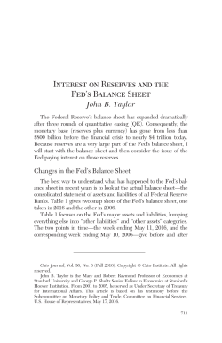 Interest on Reserves and the Fed`s Balance Sheet