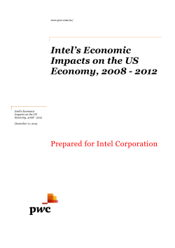 Intel`s Economic Impacts on the US Economy, 2008-2012