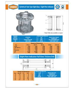 Cylindrical Tube Type Sight Glass / Sight Flow Indicator Slight Flow
