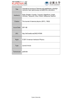 Title Geometrical structure of benzene and naphthalene: ultrahigh