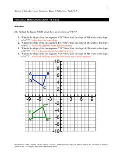 1 Solutions III: Reflect the figure ABCD about the x