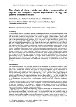 The effects of dietary intake and dietary concentration of