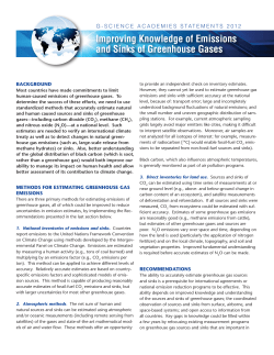 Improving Knowledge of Emissions and Sinks of Greenhouse Gases