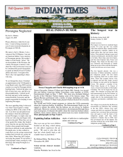 Fall 2005 - Native American Student Programs