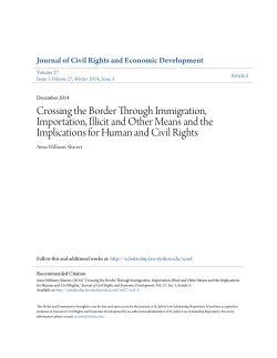 Crossing the Border Through Immigration, Importation, Illicit and