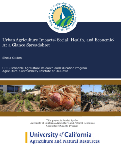 At A Glance - Agricultural Sustainability Institute