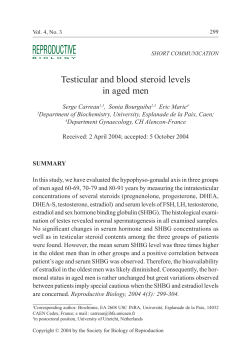 Testicular and blood steroid levels in aged men