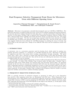 Dual Frequency Selective Transparent Front Doors for Microwave