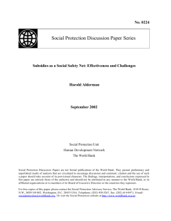 Subsidies as a - Semantic Scholar