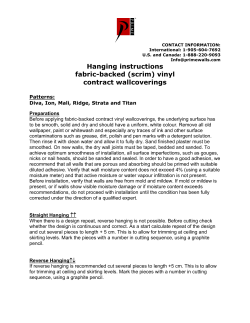 Hanging instructions fabric-backed (scrim) vinyl