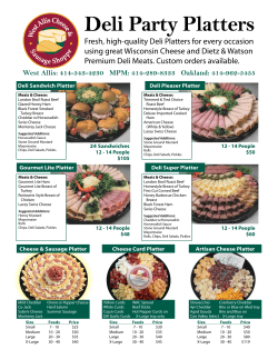 Deli Party Platters - West Allis Cheese and Sausage