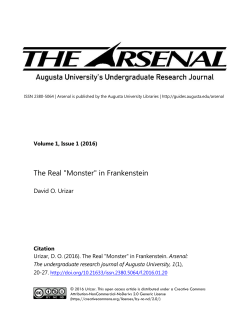 The Real "Monster" in Frankenstein