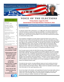 THE V.O.T.E.. - Broward County Supervisor of Elections
