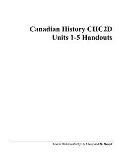 Canadian History in the 20th Century